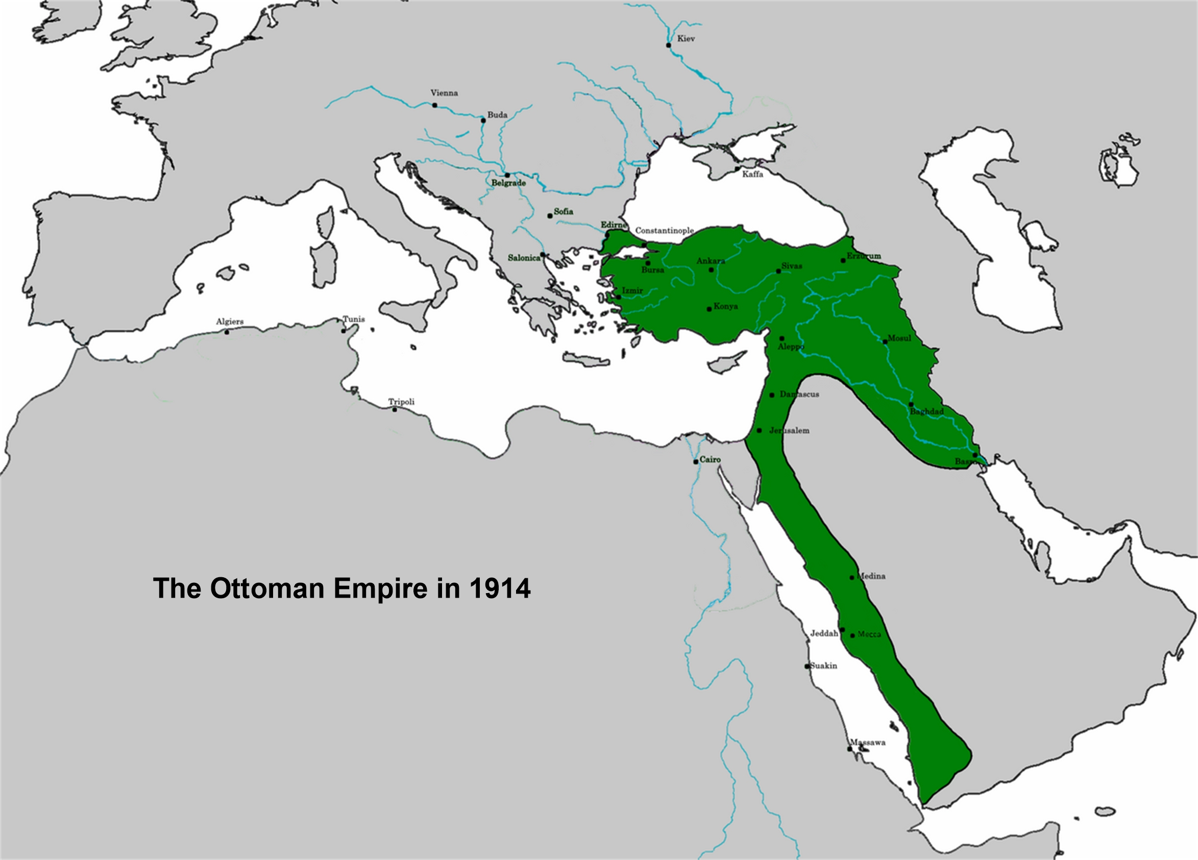 The Ottoman Empire in 1914
