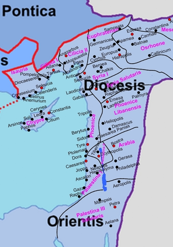 Roman provinces of the East in the year 300