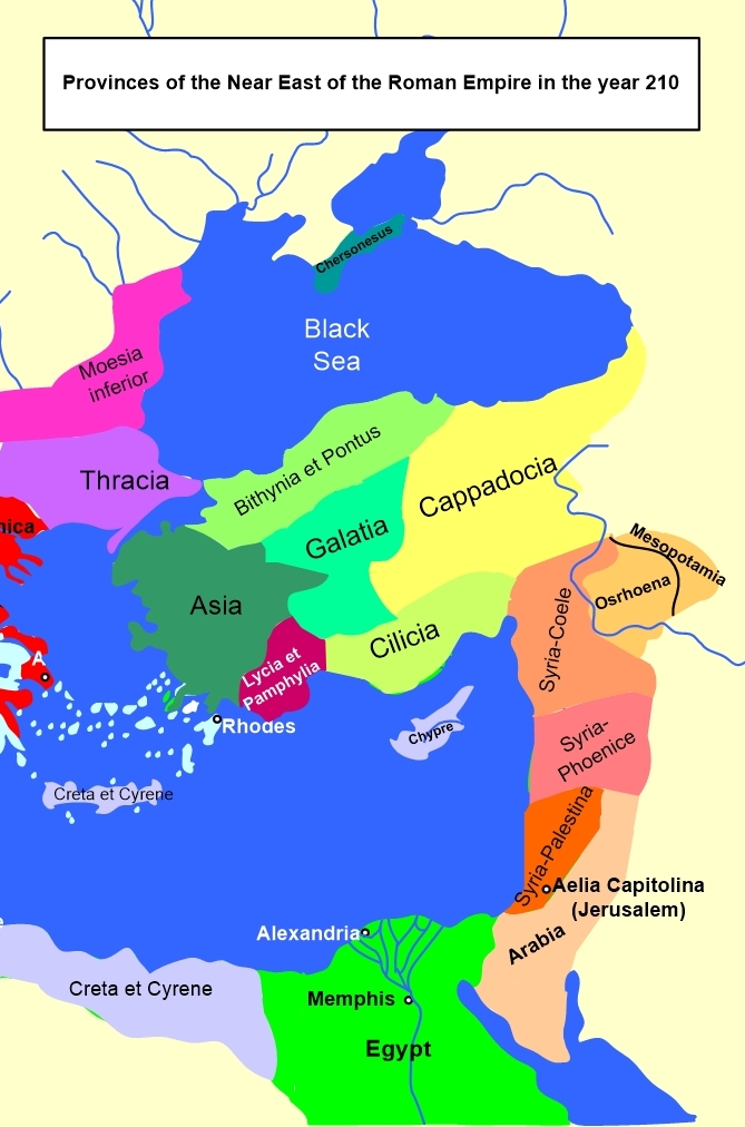 Roman provinces in the year 210